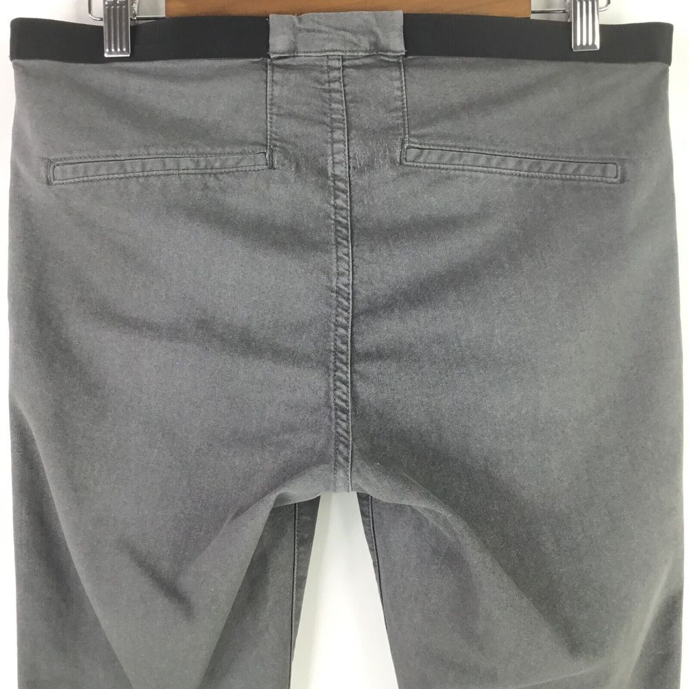 Helmut Lang Womens Pull-On Cropped Slim Jeans sz 31 Stretch Charcoal Grey USA - Picture 3 of 9